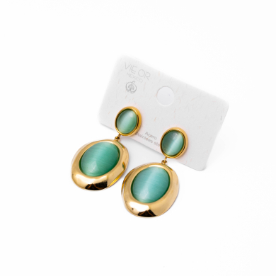Aretes Y00896 Azul Acero Inoxidable F33