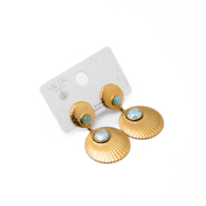 Aretes Y00902 Azul Acero Inoxidable F34
