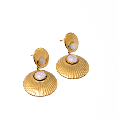 Aretes Y00902 Rosa Acero Inoxidable F34