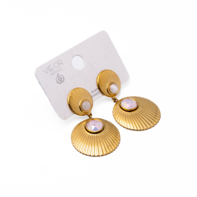 Aretes Y00902 Rosa Acero Inoxidable F34