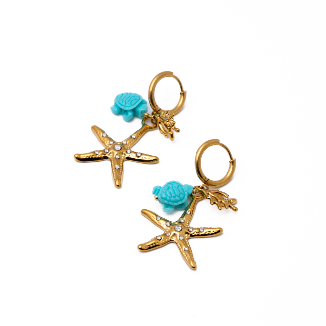 Aretes Y00963 Azul Acero Inoxidable G48