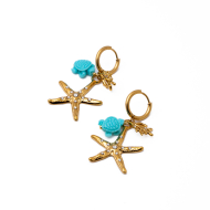 Aretes Y00963 Azul Acero Inoxidable G48