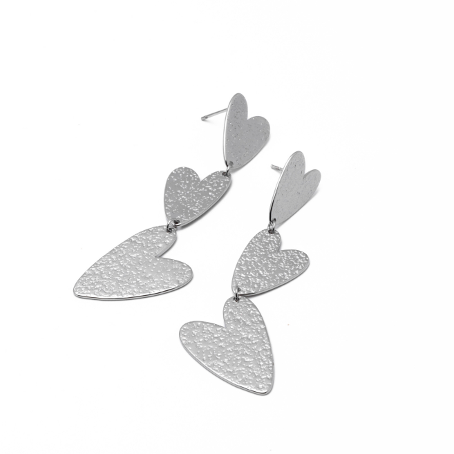 Aretes Y01051 Plateado Acero Inoxidable F31