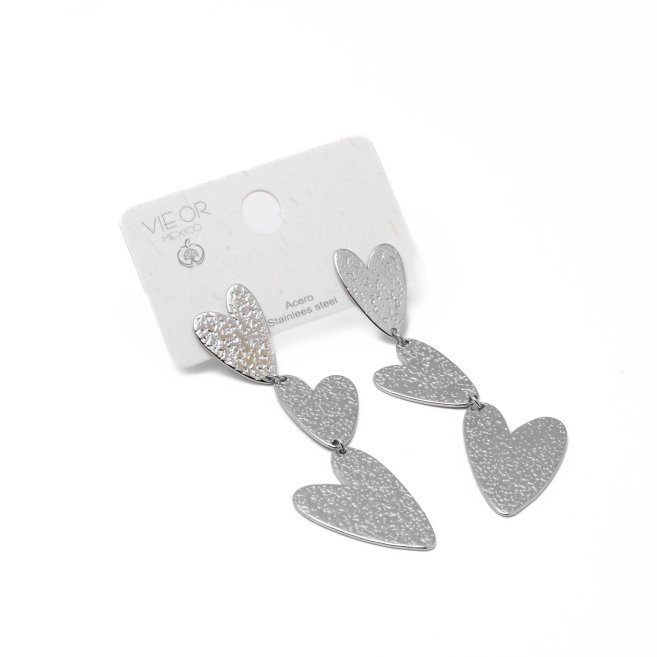 Aretes Y01051 Plateado Acero Inoxidable F31