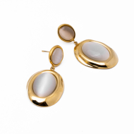 Aretes Y00896 Blanco Acero Inoxidable F33