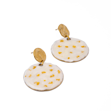 Aretes Y00895 Beig Acero Inoxidable F56