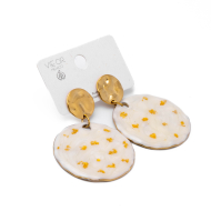 Aretes Y00895 Beig Acero Inoxidable F56