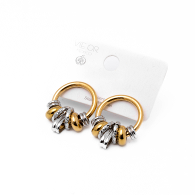 Aretes Y00931 Plateado Acero Inoxidable G44