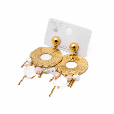 Aretes Y00937 Beig Acero Inoxidable G49