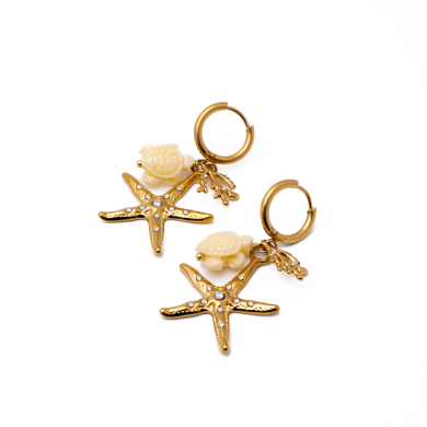 Aretes Y00963 Beig Acero Inoxidable G48