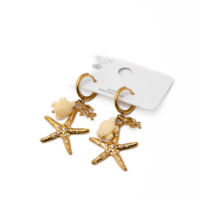 Aretes Y00963 Beig Acero Inoxidable G48
