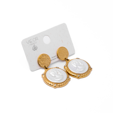 Aretes Y01064 Dorado Acero Inoxidable