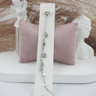 PULSERA ZO12104B PLATEADO Acero Inoxidable