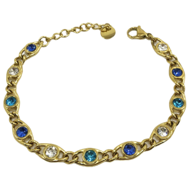 PULSERA ZO15781B DORADO+MULTICOLOR Acero Inoxidable