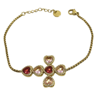 PULSERA ZO15122B DORADO+ROSA Acero Inoxidable
