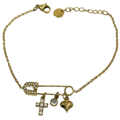 PULSERA ZO15061B PLATEADO Acero Inoxidable