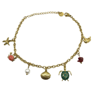 TOBILLERA ZO15247B/TOBILLERA DORADO Acero Inoxidable