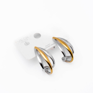 Aretes Y00914 Bicolor Acero Inoxidable G39