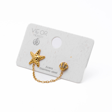 Aretes Y00852 Dorado Acero Inoxidable F38