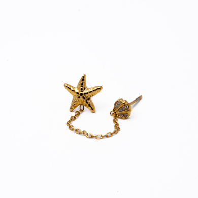 Aretes Y00852 Dorado Acero Inoxidable F38