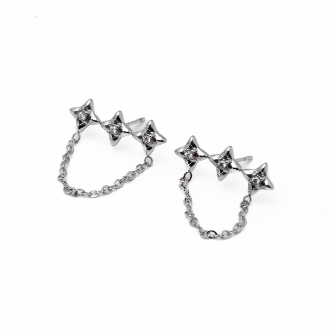 Aretes Y01066 PLATEADO Acero Inoxidable G33
