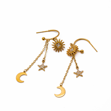 Aretes Y00869 Dorado Acero Inoxidable G23