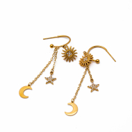Aretes Y00869 Dorado Acero Inoxidable G23