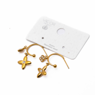 Aretes Y00867 Dorado Acero Inoxidable G23