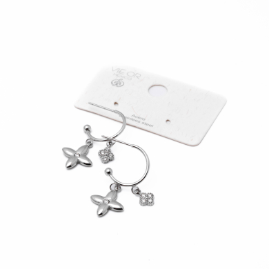 Aretes Y00867 Plateado Acero Inoxidable G23