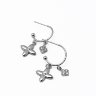 Aretes Y00867 Plateado Acero Inoxidable G23
