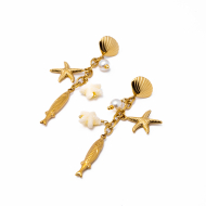 Aretes Y00983 Beig Acero Inoxidable G49