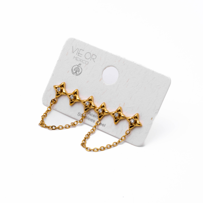 Aretes Y01066 Dorado Acero Inoxidable G33