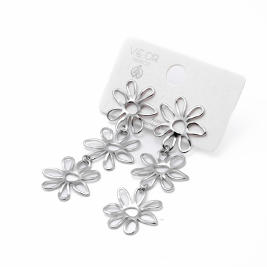 Aretes Y00890 Plateado Acero Inoxidable G36