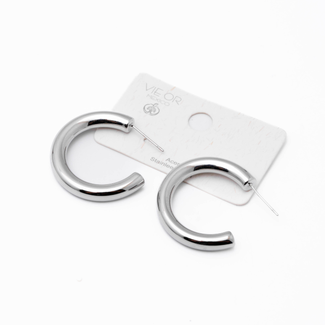 Aretes Y00998 Plateado Acero Inoxidable F24