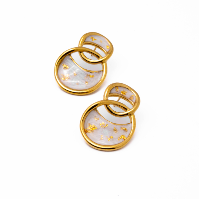 Aretes Y00849 Beig Acero Inoxidable F36