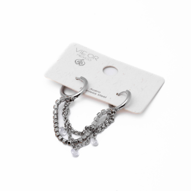 Aretes Y00877 Plateado Acero Inoxidable G23