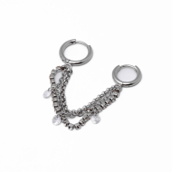 Aretes Y00877 Plateado Acero Inoxidable G23