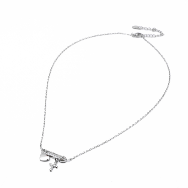 Collar Y00973 Plateado Acero Inoxidable 2D31