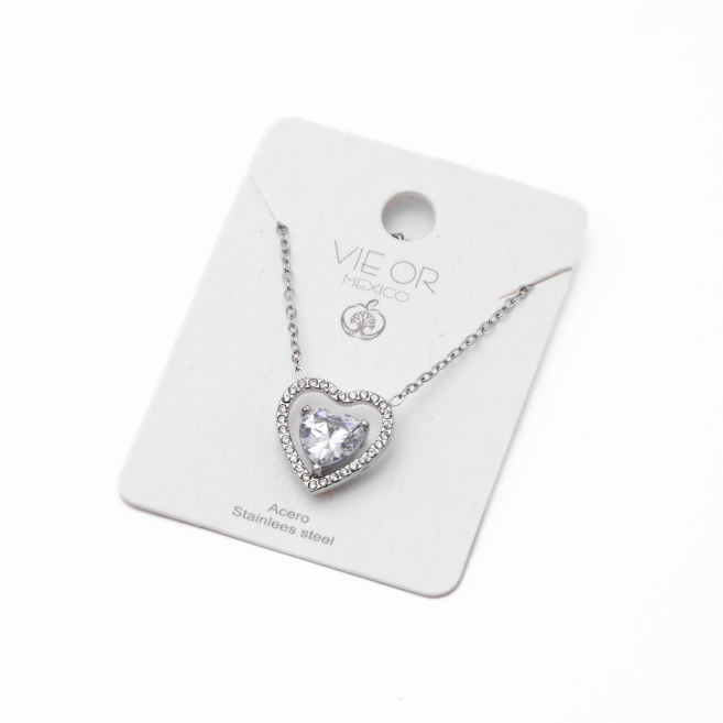 Collar Y00906 Plateado Acero Inoxidable 2D21