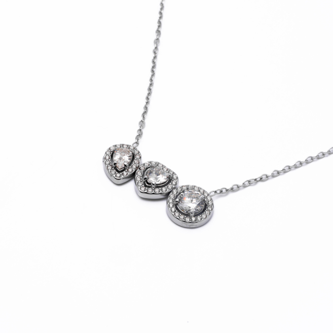 Collar Y00946 Plateado Acero Inoxidable 2D21