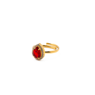 ANILLO ZO10807R ROJO DORADO Acero Inoxidable A310
