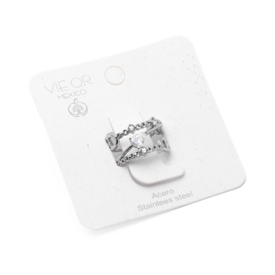 ANILLO ZO15394R PLATEADO Acero Inoxidable A21
