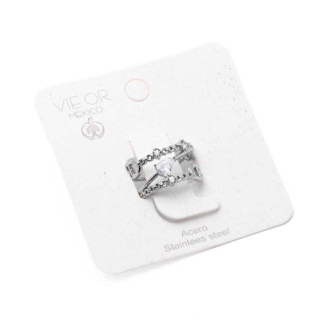 ANILLO ZO15394R PLATEADO Acero Inoxidable A21