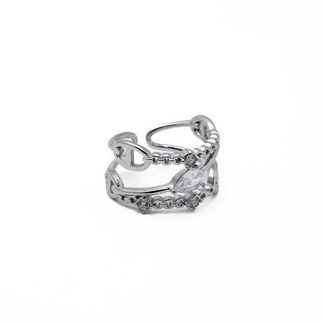ANILLO ZO15394R PLATEADO Acero Inoxidable A21