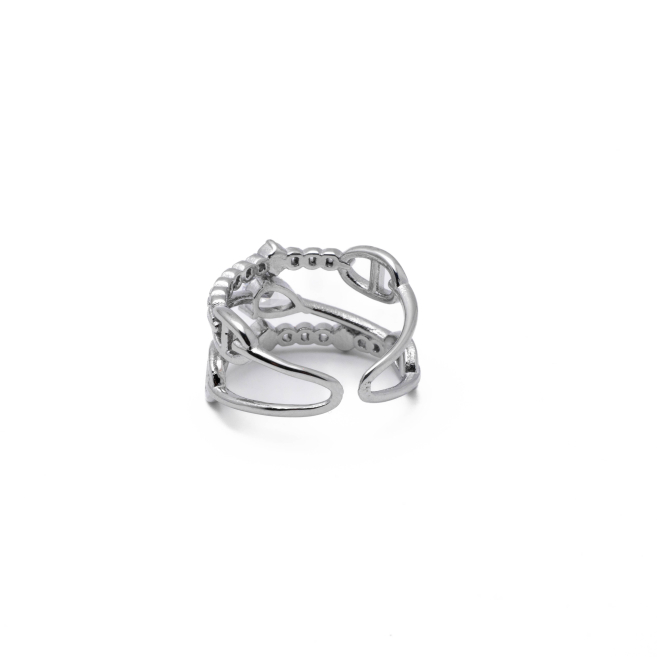 ANILLO ZO15394R PLATEADO Acero Inoxidable A21