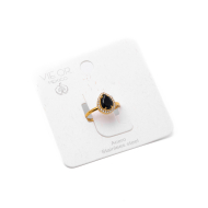 ANILLO ZO10807R NEGRO DORADO Acero Inoxidable A310