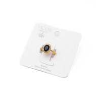 ANILLO ZO10810R NEGRO DORADO Acero Inoxidable A310