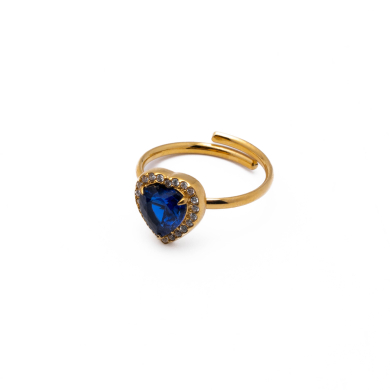 ANILLO ZO15798R AZUL DORADO Acero Inoxidable A310
