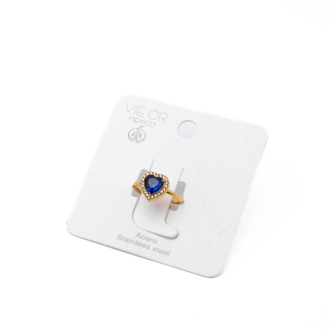 ANILLO ZO15798R AZUL DORADO Acero Inoxidable A310