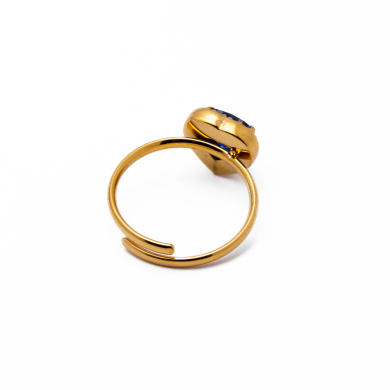 ANILLO ZO15798R AZUL DORADO Acero Inoxidable A310
